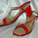 Red Leather & See Through Sling Back Mules Selby Fifth Avenue / Heal Sandals