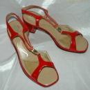 Red Leather & See Through Sling Back Mules Selby Fifth Avenue / Heal Sandals