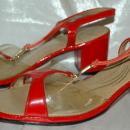Red Leather & See Through Sling Back Mules Selby Fifth Avenue / Heal Sandals