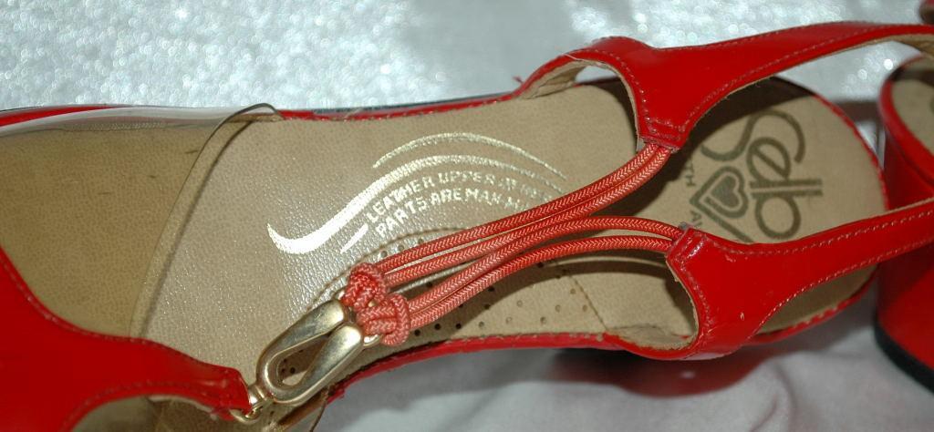 Red Leather & See Through Sling Back Mules Selby Fifth Avenue / Heal Sandals