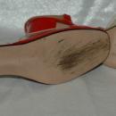 Red Leather & See Through Sling Back Mules Selby Fifth Avenue / Heal Sandals