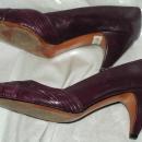 Evan Picone Plum Leather Pump, Heals Ladies Shoe Size 6.5
