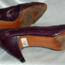 Evan Picone Plum Leather Pump, Heals Ladies Shoe Size 6.5