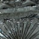 Crystal Salt Pepper Shakers Diamond Pattern, Marked England
