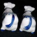 Dutch Delfts Blue Hand Painted Cow Salt Pepper Shaker with Tags original Bo -Kado
