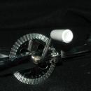 Vintage Hand Egg Beater Mixer with White Handles
