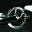 Vintage Hand Egg Beater Mixer with White Handles