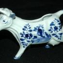 Hand Painted Delfts Blue Cow Creamer Porcelain