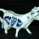 Hand Painted Delfts Blue Cow Creamer Porcelain