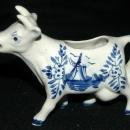 Hand Painted Delfts Blue Cow Creamer