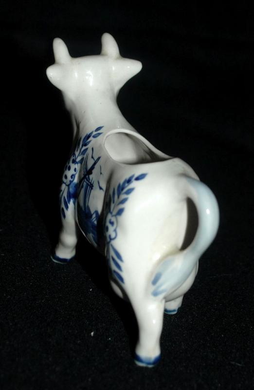 Hand Painted Delfts Blue Cow Creamer
