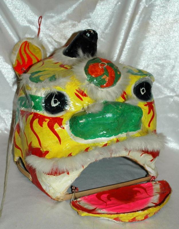 Chinese Dragon Head Mask of Papier Mache