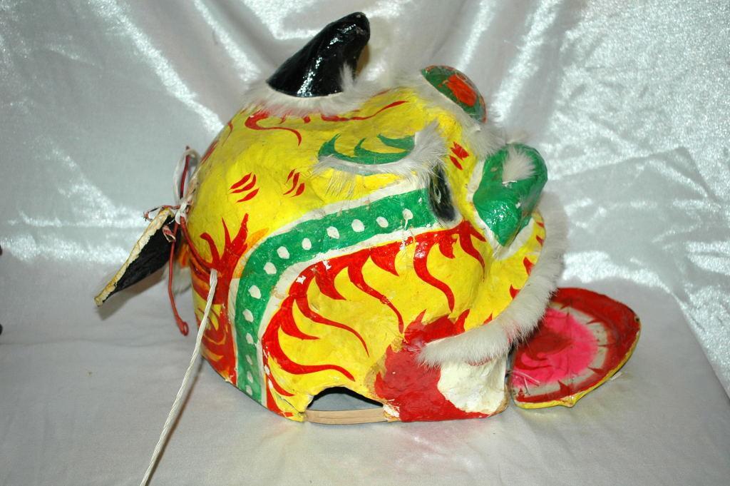 Chinese Dragon Head Mask of Papier Mache