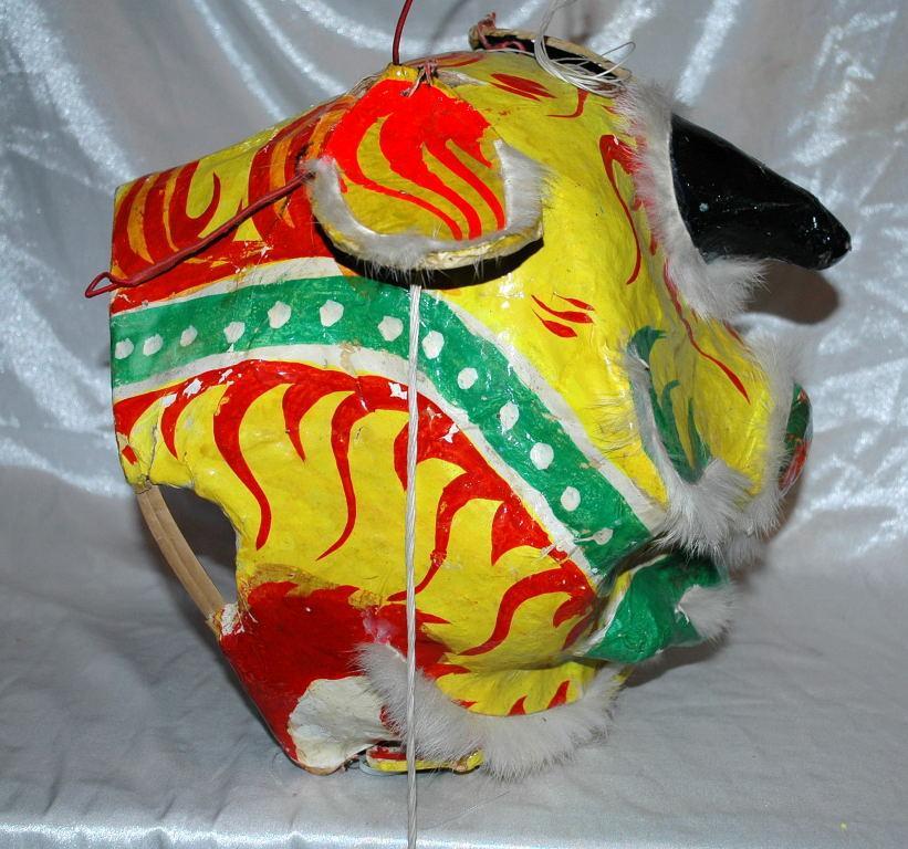 Chinese Dragon Head Mask of Papier Mache