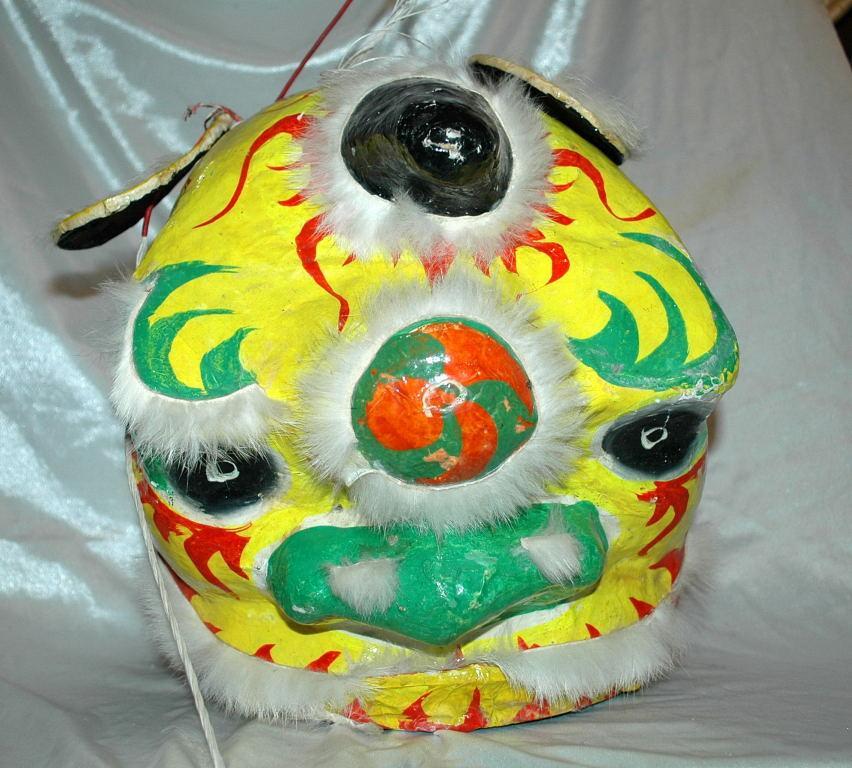 Chinese Dragon Head Mask of Papier Mache