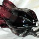 ROYAL GALLERY Crystal glass Mouth Blown Purple/clear CRYSTAL GLASS FLOWER VASE