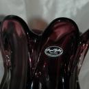 ROYAL GALLERY Crystal glass Mouth Blown Purple/clear CRYSTAL GLASS FLOWER VASE