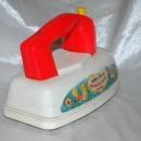 Vintage Fisher Price Musical Push Pull Toy Iron from the 1960's