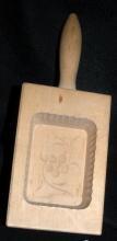 Older Wood Butter Mold,, hand carved