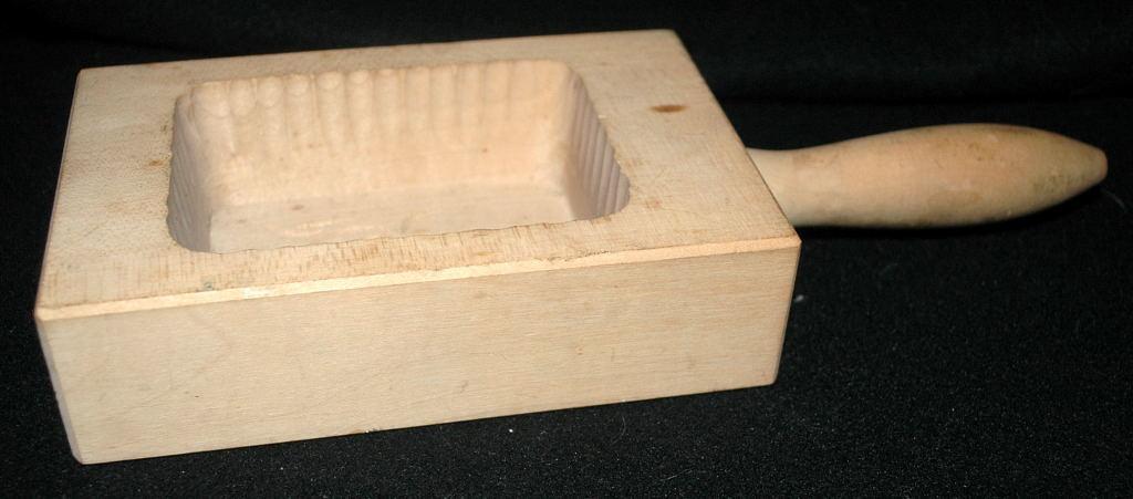 Older Wood Butter Mold,, hand carved