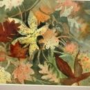 Large Original Watercolor Painting Abstract Leaves