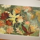 Large Original Watercolor Painting Abstract Leaves