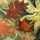 Large Original Watercolor Painting Abstract Leaves