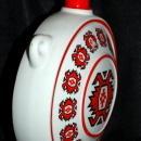 FP Zajecar Yugoslavia Ceramic Porcelain pottery Flask / Hand painted with Bold Ethnic Pattern
