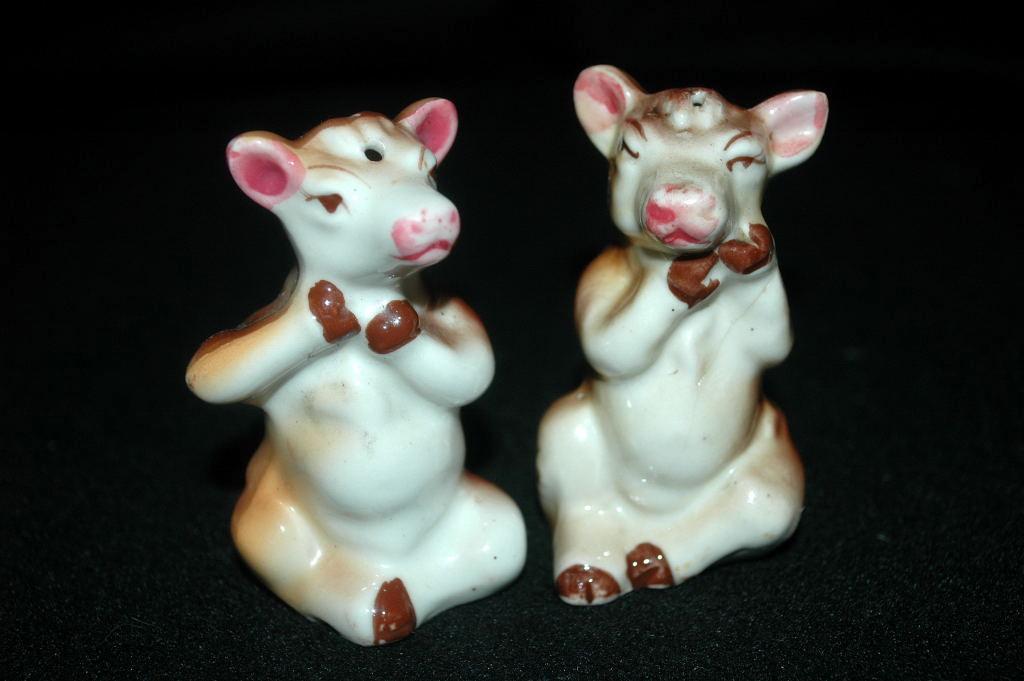 Cow Salt Pepper Shakers Vintage Japan