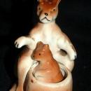kangaroo salt pepper shaker with baby Joey