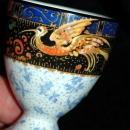 Egg Cup Grimwades Stroke on Trent English Porcelain Mystical Bird Design