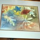 Original Watercolor Painting Abstract Leaves