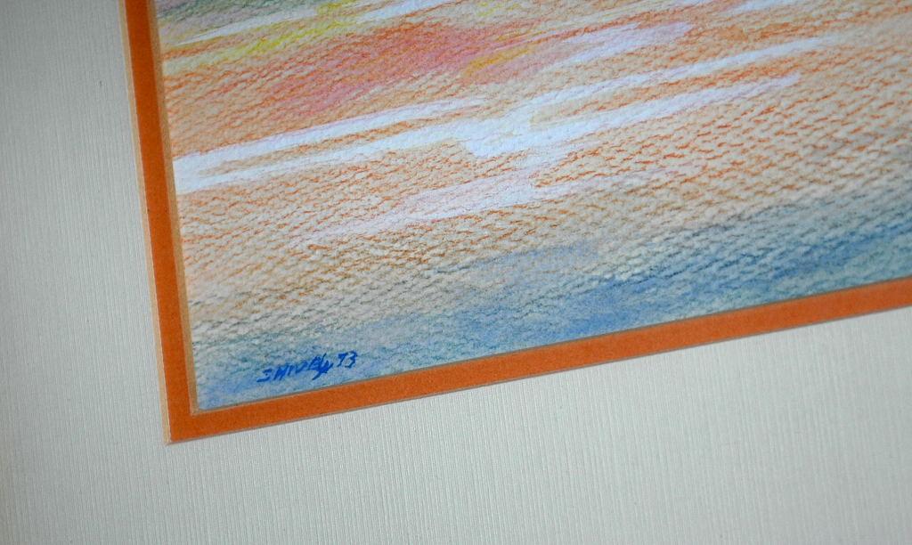Sunset Watercolor Painting Signed Shively ' 73 ( George Shively)