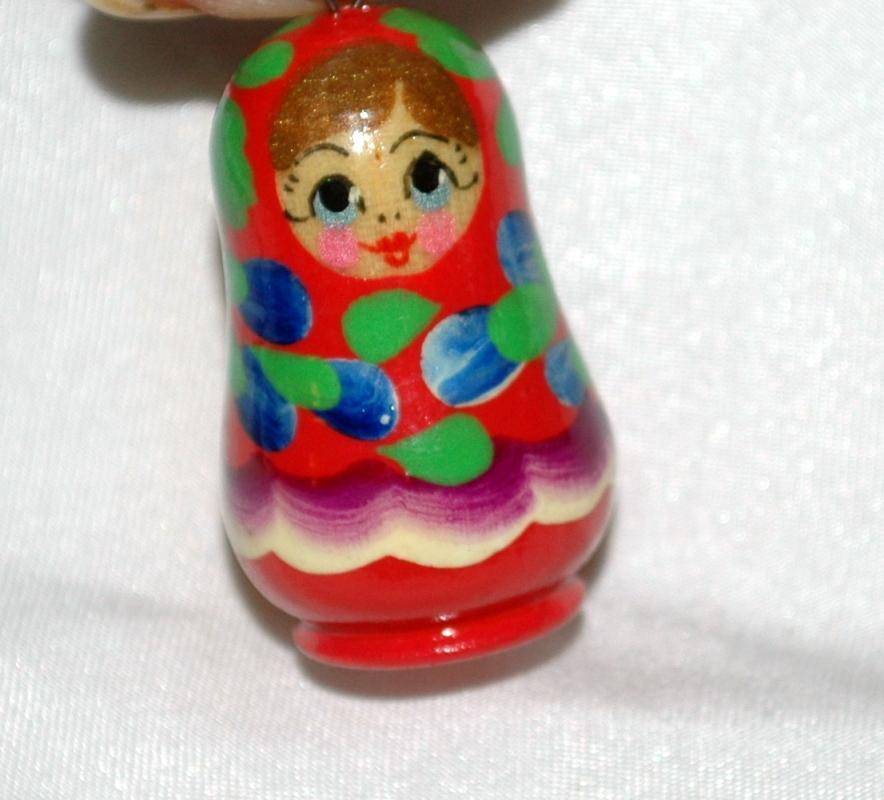 Hand Painted MATROJKA Doll Key Chain Free Shipping