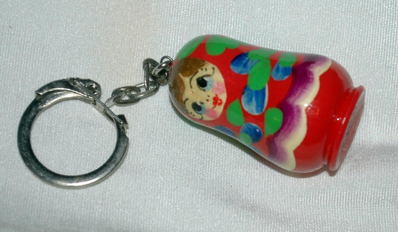 Hand Painted MATROJKA Doll Key Chain Free Shipping