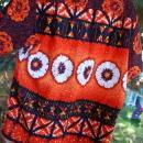 Liberty House Vintage Barkcloth Hawaiian Shirt .Orange, Black Yellow Sunset colors