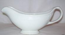 Vintage Large U.S.Q.M.C. White Porcelain Footed Gravy Boat