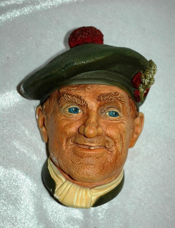 BOSSONS Chalk ware Character Head from ENGLAND JOCK