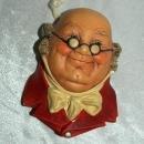 Bossons Mr. Pickwick Head 1964 England Wall Sculpture Plaque Chalkware