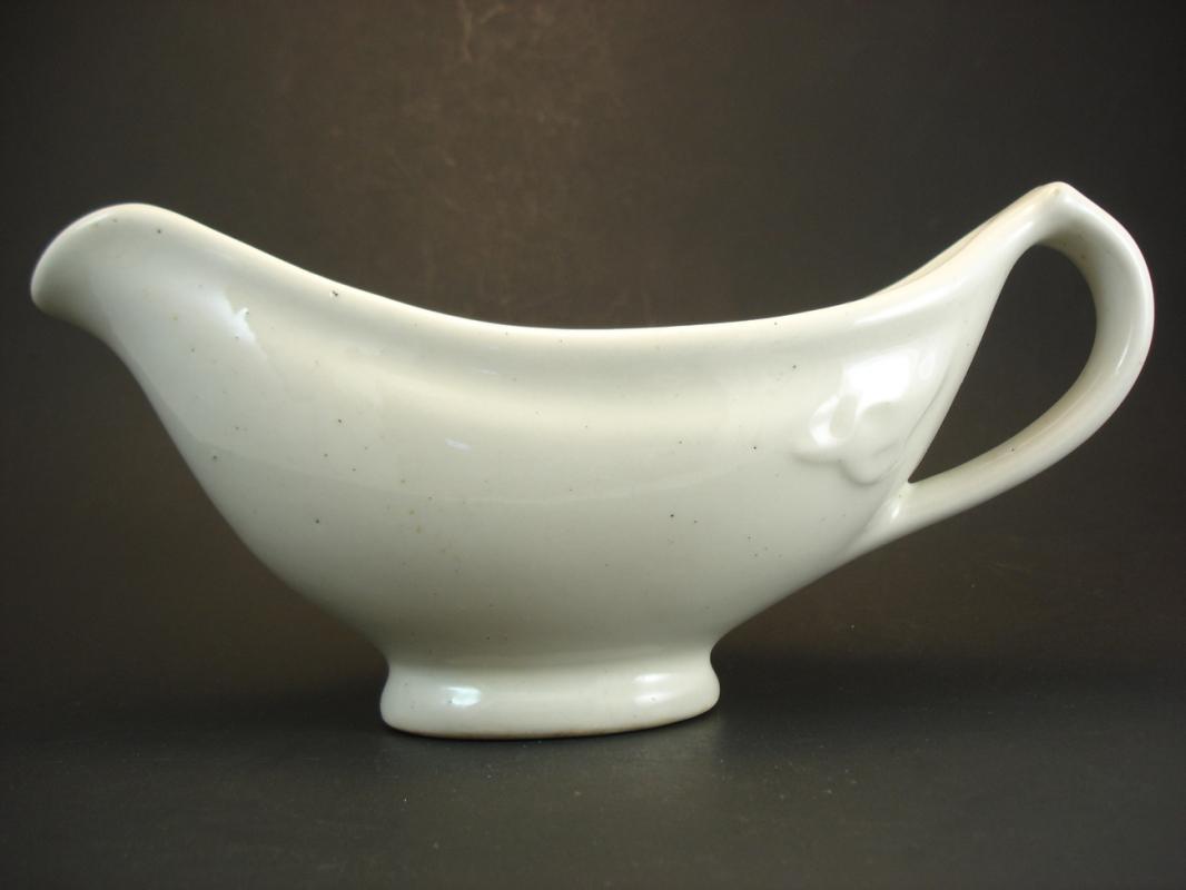 TEPCO CHINA GRAVY BOAT ARMY Vintage Art Deco Navy