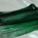 Cast Glass Art Glass Tribal Face Sculpture -Green
