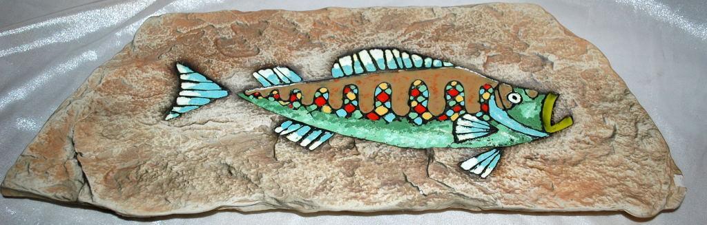 Hagen Renaker Pottery Mid Century Fish Wall Plaque