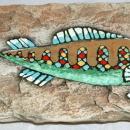 Hagen Renaker Pottery Mid Century Fish Wall Plaque