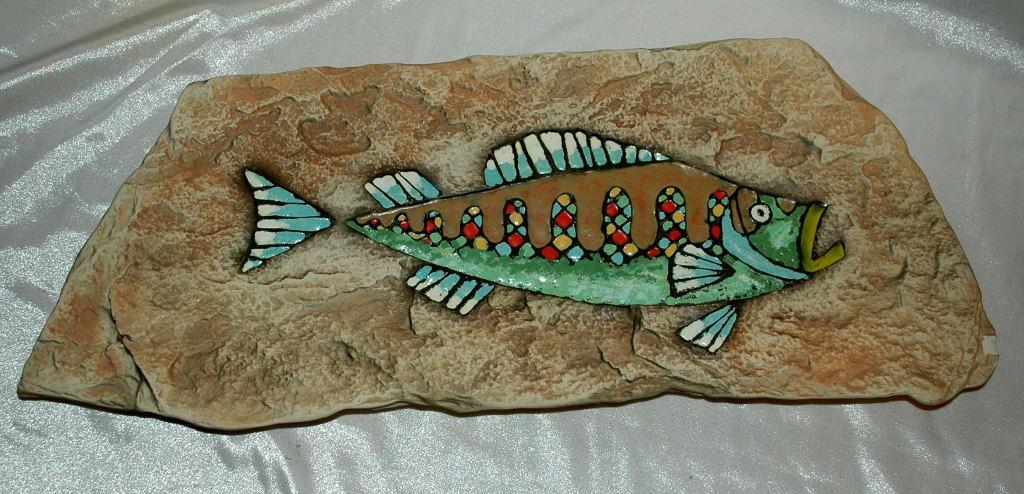 Hagen Renaker Pottery Mid Century Fish Wall Plaque