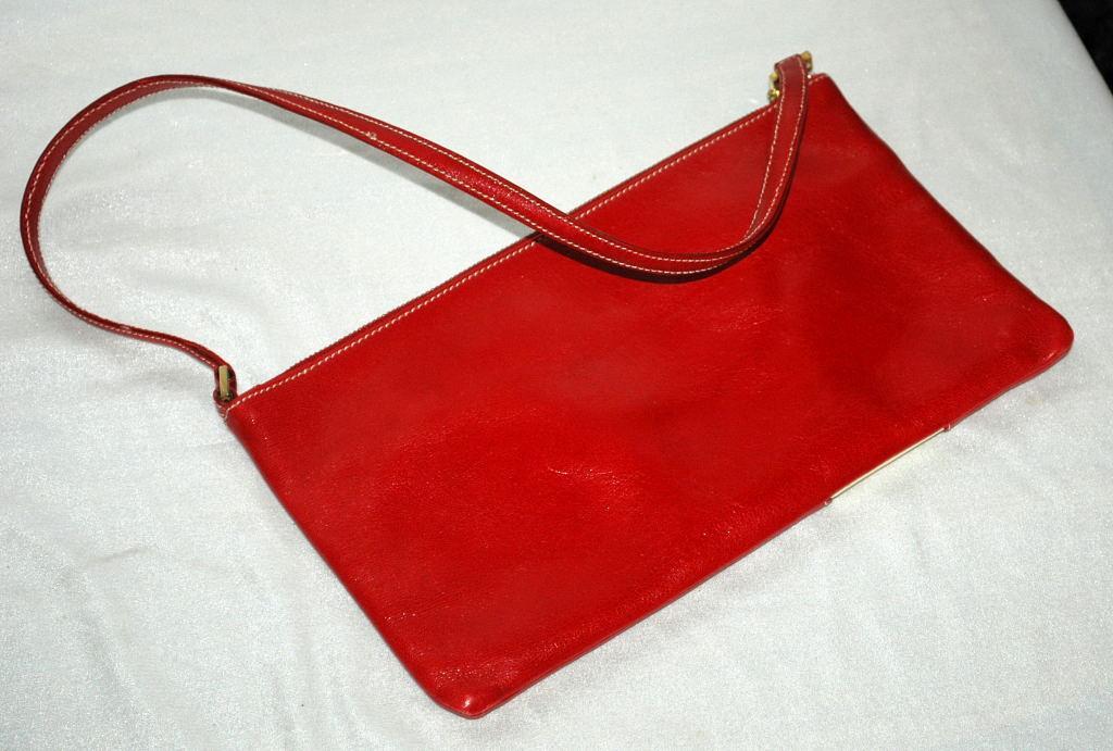 Kate Spade Red White Leather Purse - Vintage
