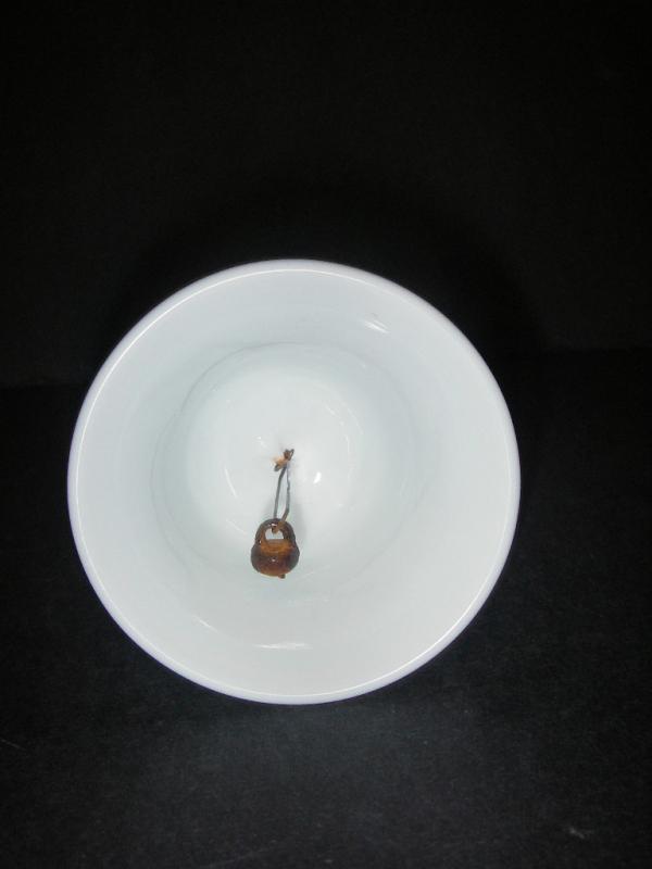 Fenton Art Glass Milk Glass HOBNAIL Bell w metal ringer