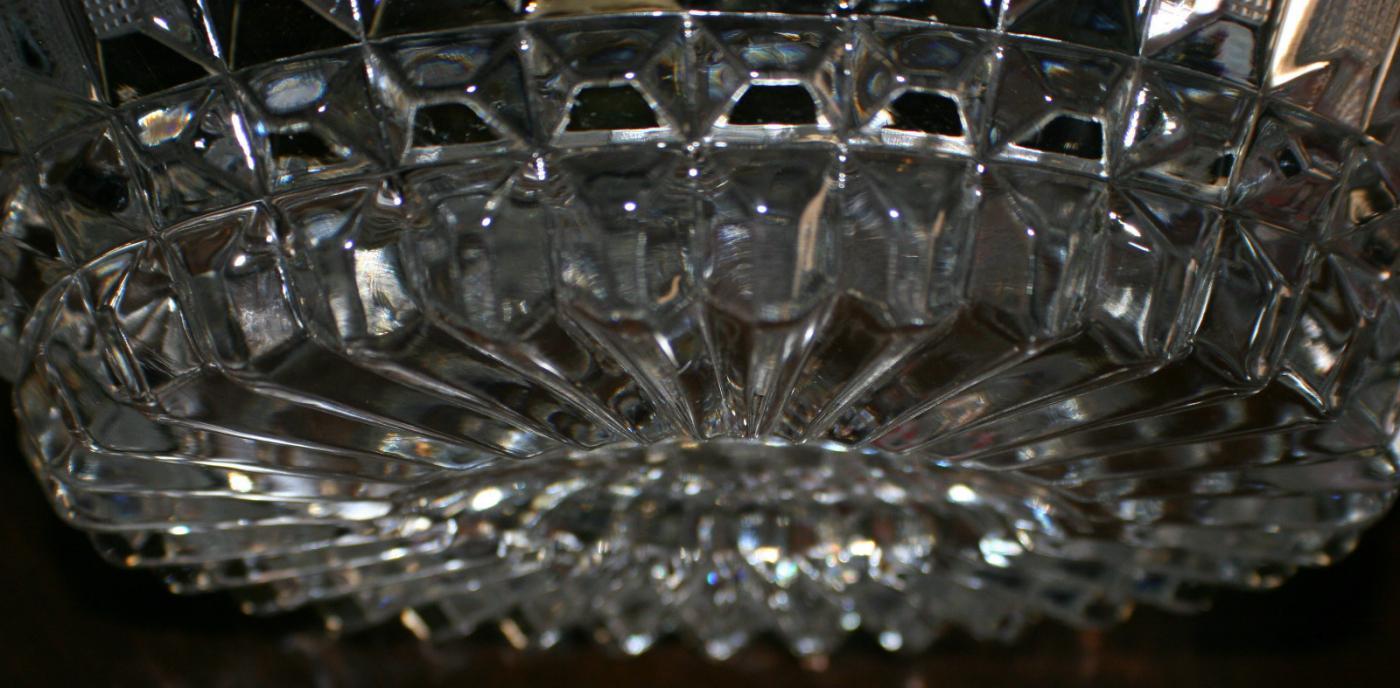 USSR Large, over 24% Lead Crystal Oval Bowl