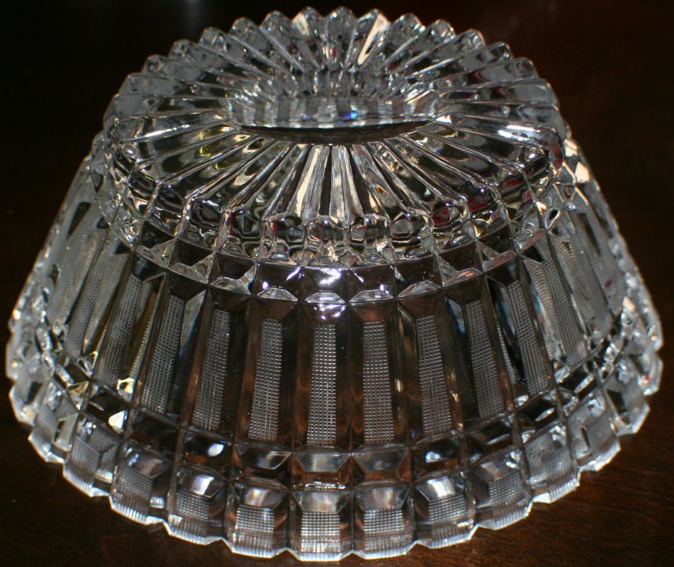 USSR Large, over 24% Lead Crystal Oval Bowl