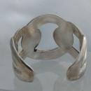 Taxco Mexico Sterling Cuff Bracelet 53 grams Rhodium Plated