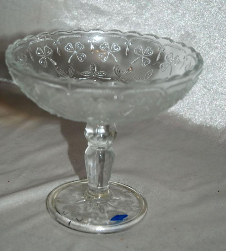 NUUTAJARVI Crystal Finland Compote/Fruit Bowl ~ Clover